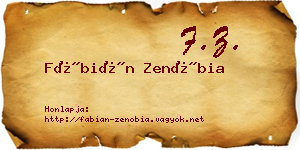Fábián Zenóbia névjegykártya